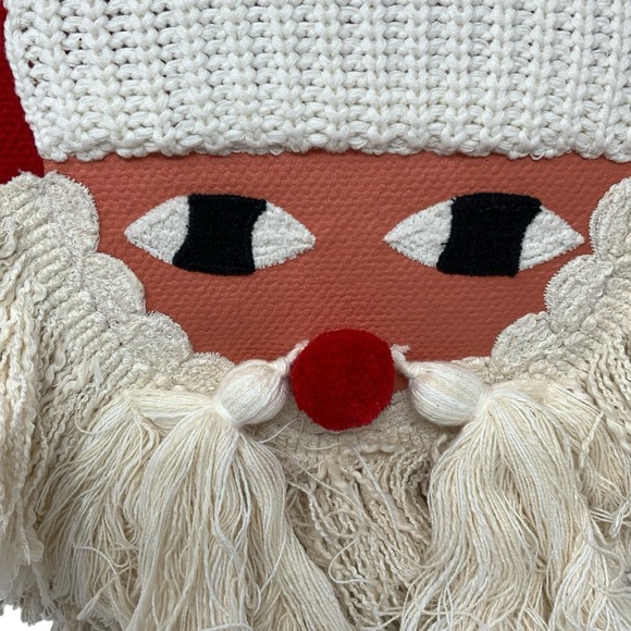 Opalhouse by Jungalow Santa Christmas Throw Pillow 14" x 20" 3-D Red - Picture 4 of 10